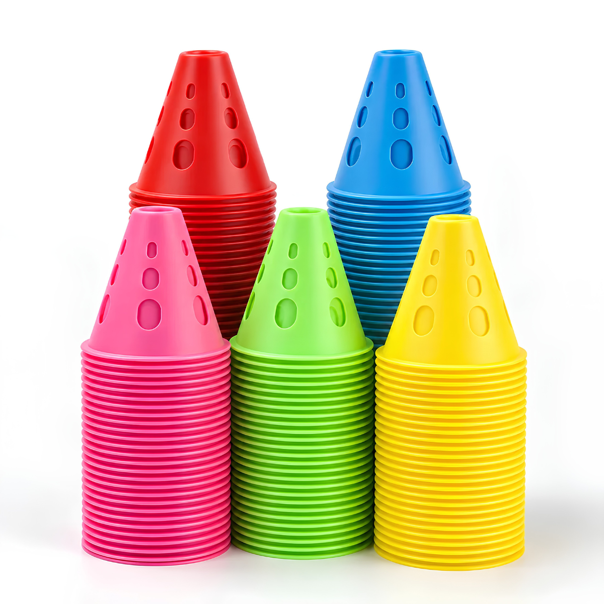 Dog Agility Training Cones – 10-Pack Pink Markers for Backyard Courses