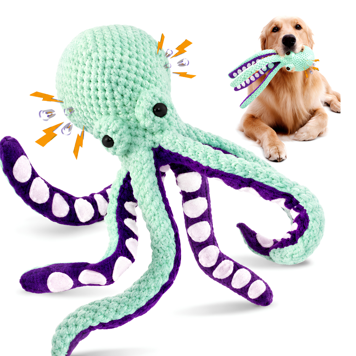Calming Plush Toy for Dogs | Interactive Octopus Comfort Toy