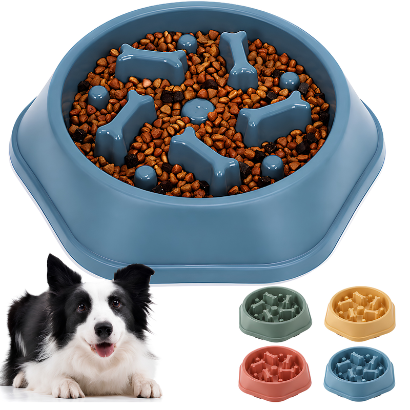Slow Feeder Dog Bowl | Interactive Anti-Gulping Feeding Bowl for Dogs